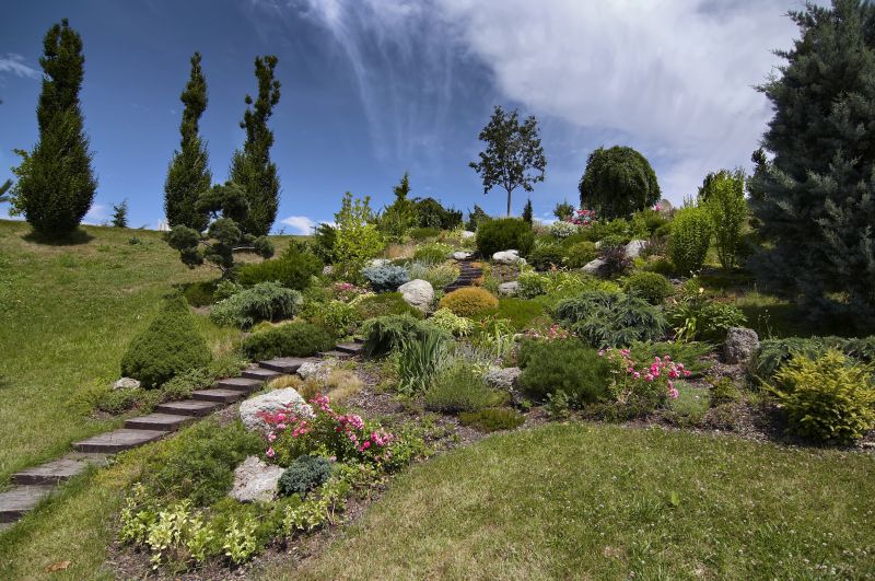 Products For Steep Terrain Landscapings in use